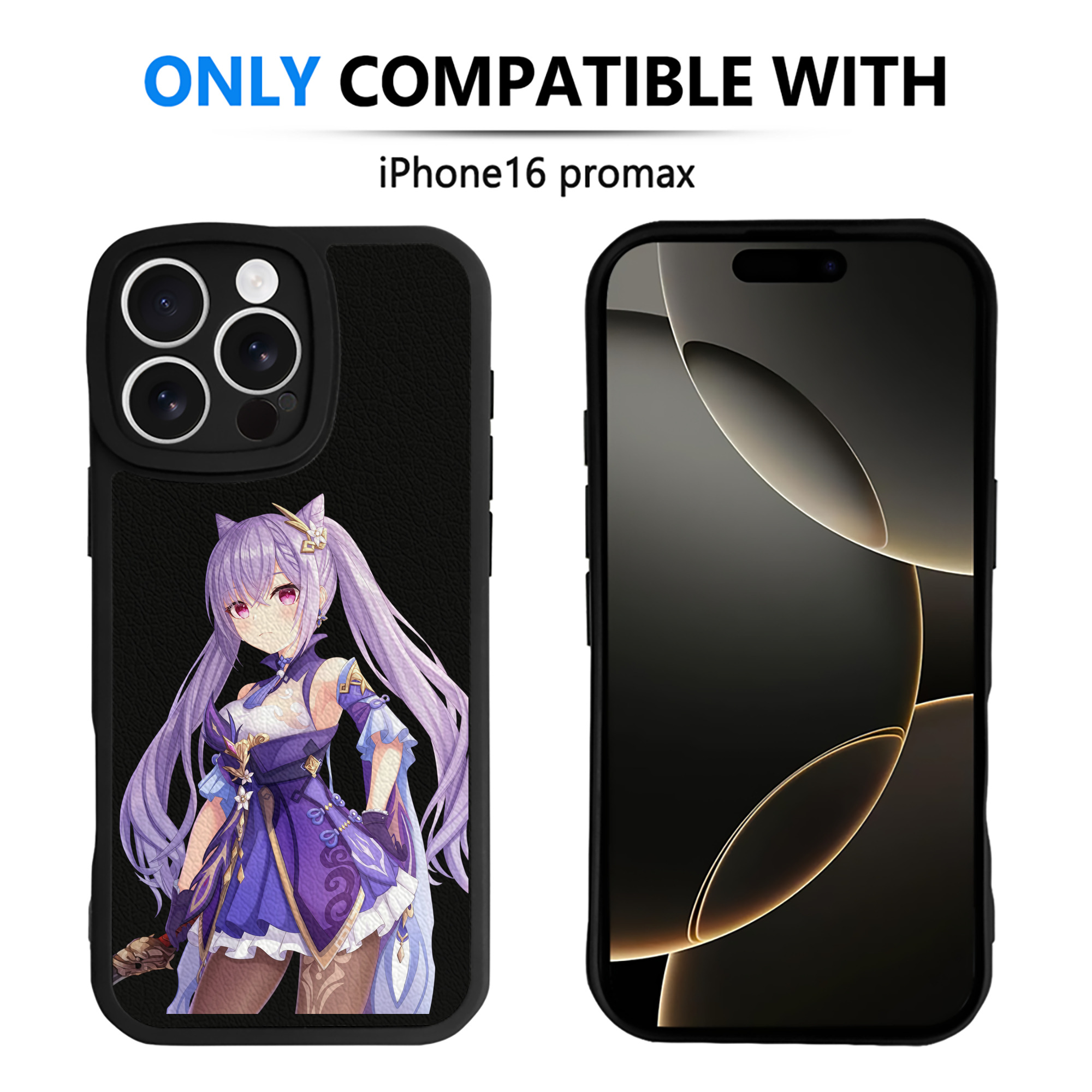 げんし神 刻晴 こくせい genshin Kokusei 【iPhone 16シリーズ対応】シリコンスマホケース（レザー調） 材質：シリコン